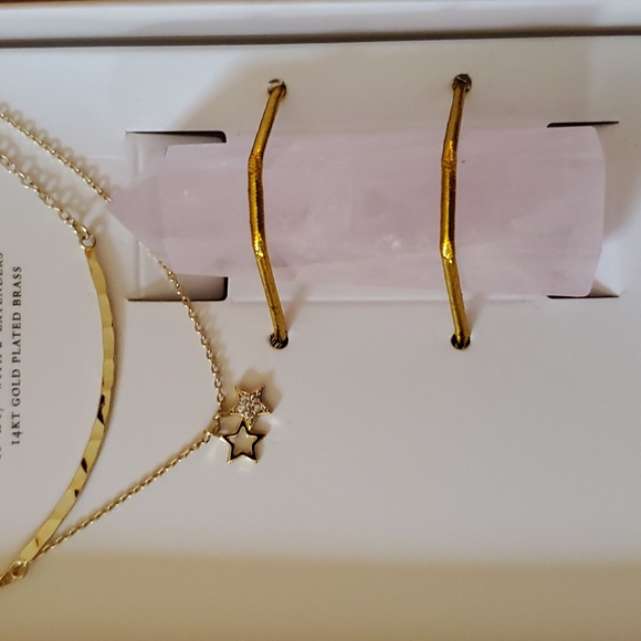 Rose quartz luna norte crystal and necklace set - Picture 2 of 4